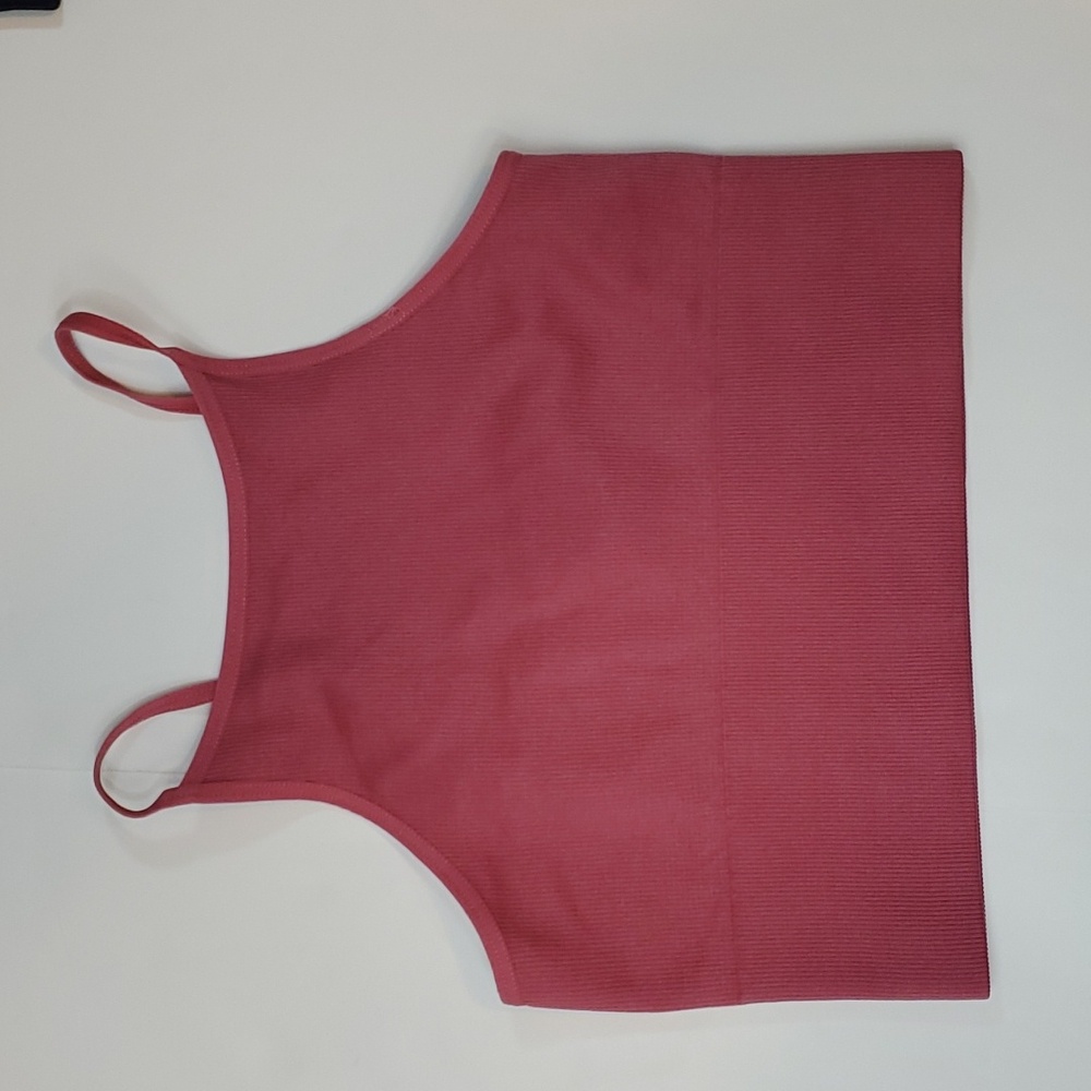 NWOT Ribbed Bib Style Cropped Cami - Picture 5 of 5